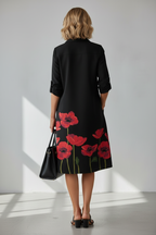 Black Poppy Dress - Back View