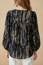 Boho Stripe Blouse – Back View