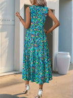 SAIDE™ | S1 SLEEVELESS BOHEMIAN TASSEL DRESS WITH TIE-DYE PRINT