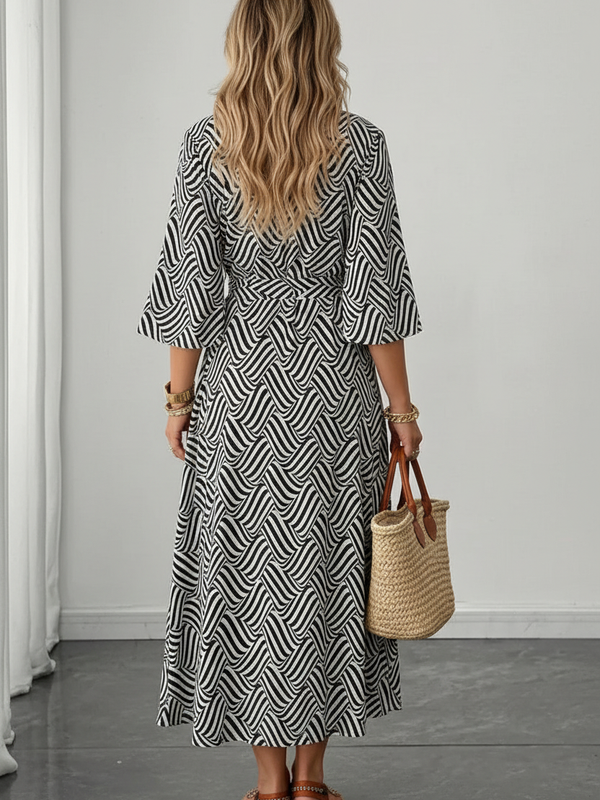 SAIDE™ | S183 DRESS - PLUS SIZE ELEGANT MAXI DRESS