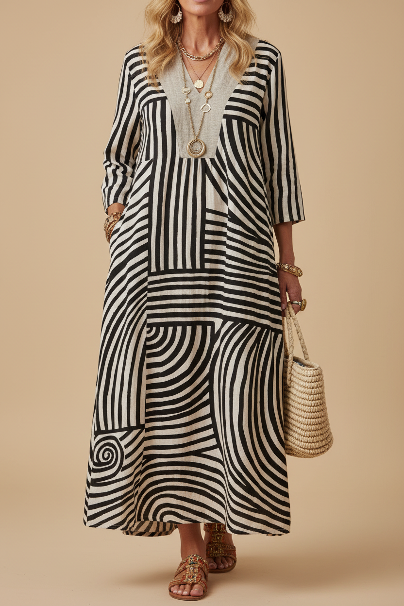 Editorial front view with beige background