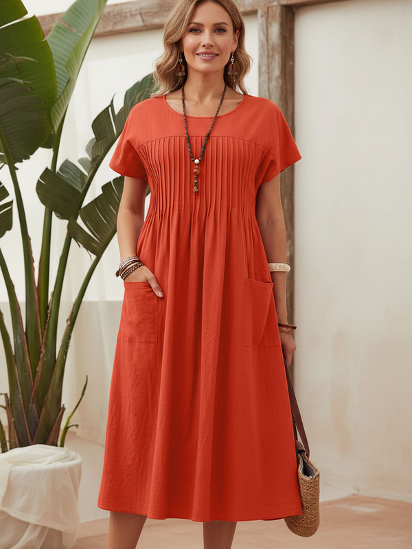 SAIDE™ | S5 DRESS - ELEGANT A-LINE MIDI DRESS