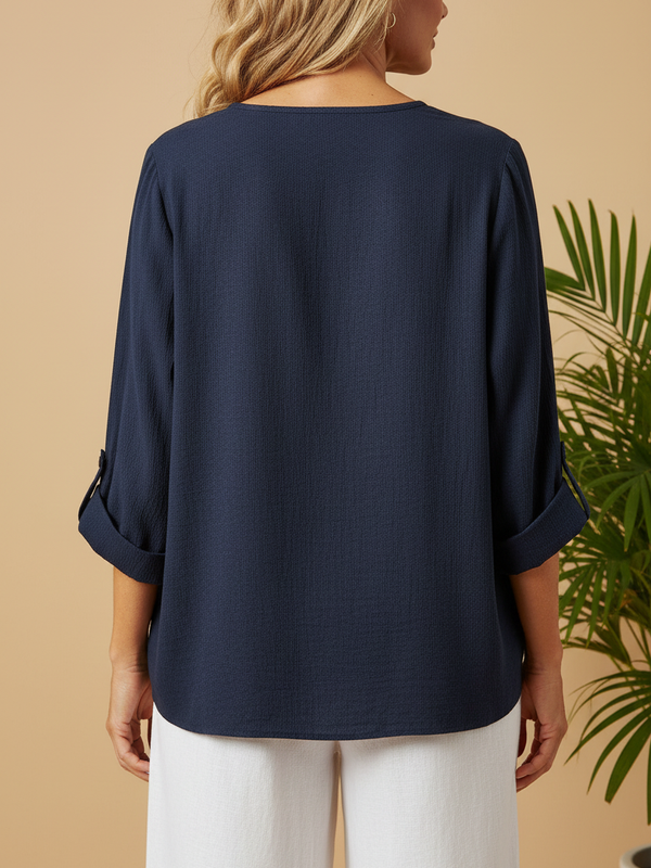 SAIDE™ | S187 TOP - PLUS SIZE CASUAL TOP