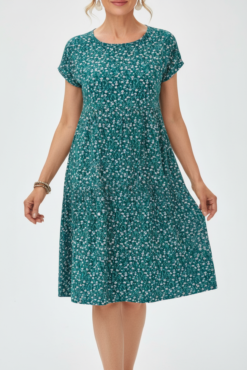 S135 dress on mature woman - clean background