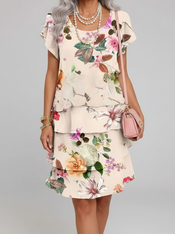 SAIDE™ | S140 DRESS - 3D PRINT CHIFFON PARTY DRESS