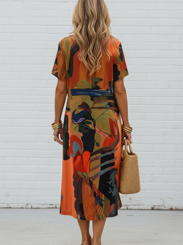 SAIDE™ | S141 DRESS - CASUAL PRINT LOOSE SUMMER DRESS