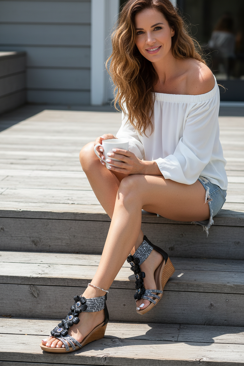 S32 sandals lifestyle - casual summer deck