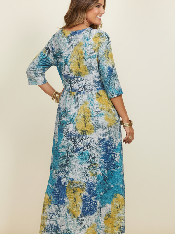 SAIDE™ | S58 DRESS - PLUS SIZE PRINTED CASUAL LOOSE LONG DRESS