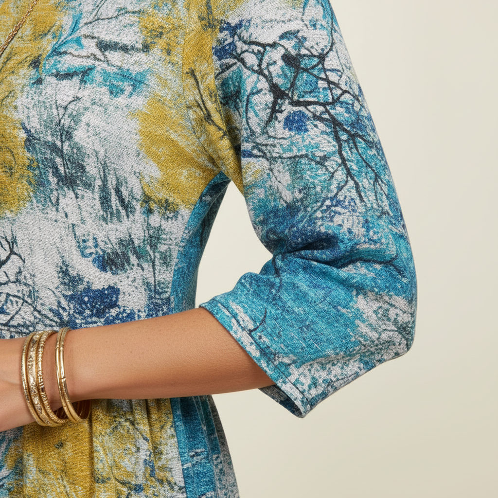 S58 watercolor print sleeve detail