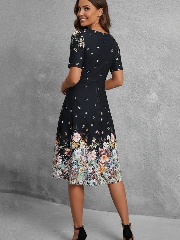 SAIDE™ | S80 DRESS - SUMMER CASUAL V-NECK RETRO PRINTED A-LINE DRESS