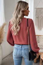 S82 dusty rose lace top back view