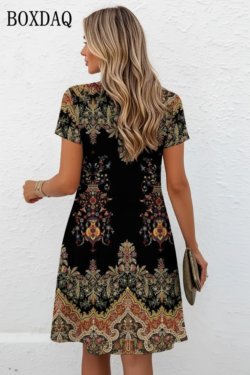 S97 bohemian dress realistic back view