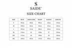 SAIDE Size Chart - S5 Dress White Background