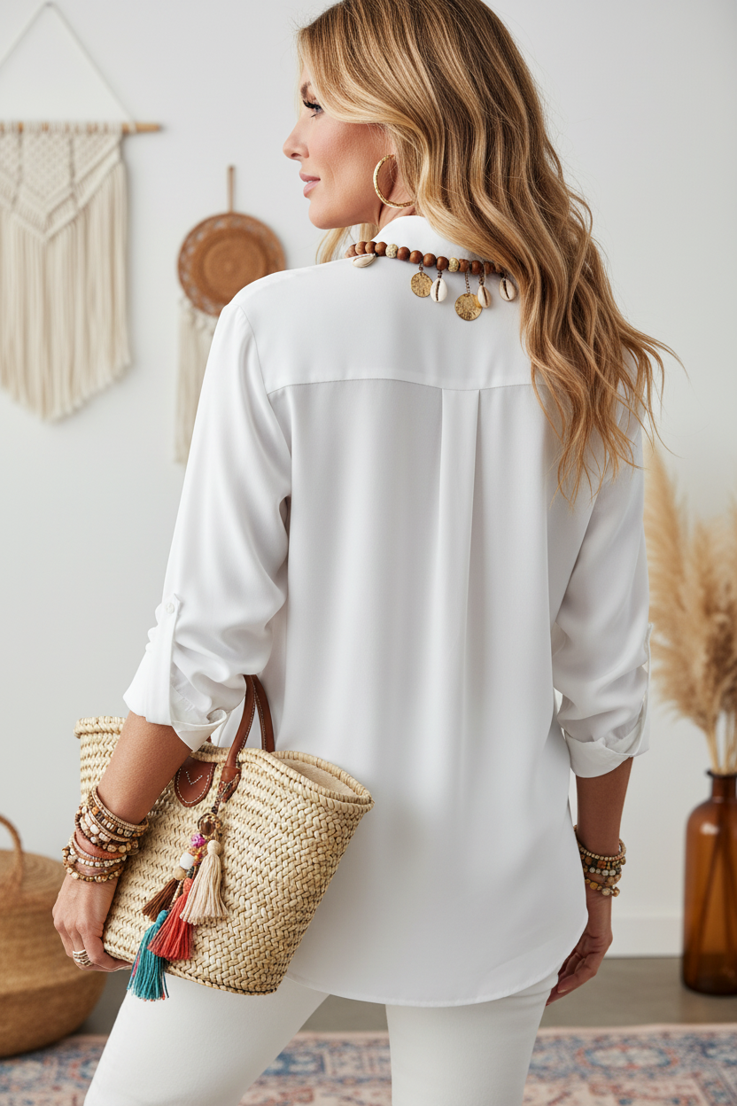 White Shirt Back View